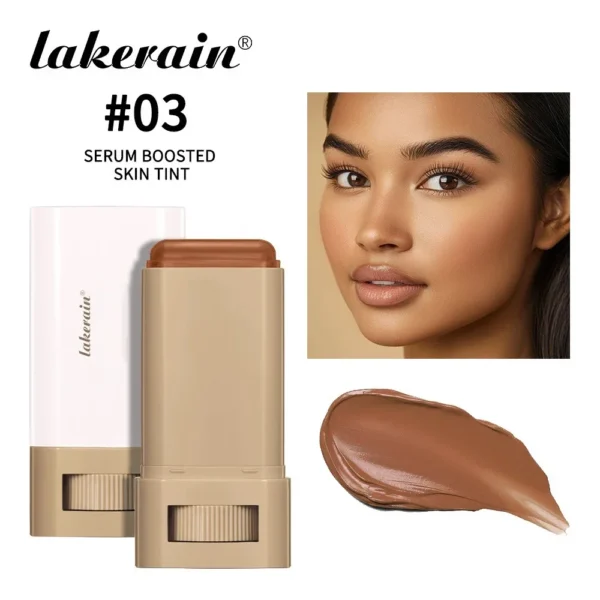 6-Color Tinted Foundation Stick – Waterproof, Oil-Control, Acne-Covering Concealer Balm - Image 12