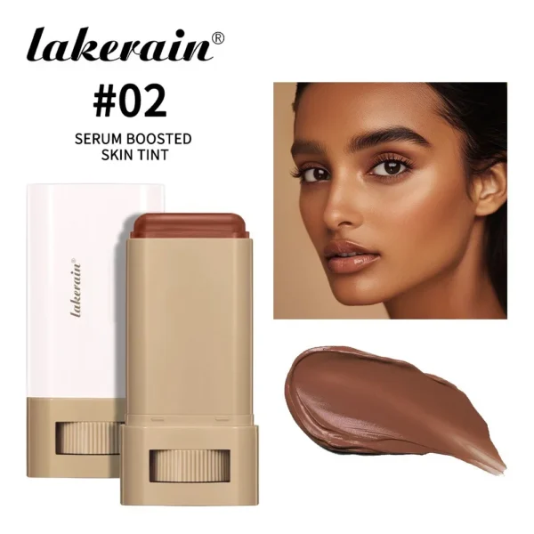 6-Color Tinted Foundation Stick – Waterproof, Oil-Control, Acne-Covering Concealer Balm - Image 11