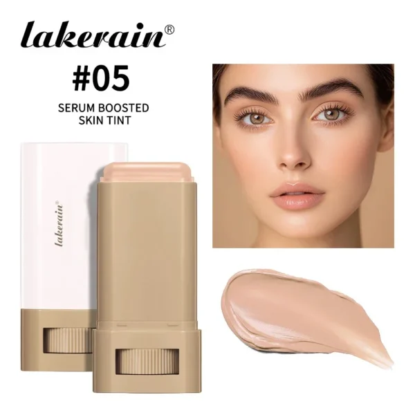 6-Color Tinted Foundation Stick – Waterproof, Oil-Control, Acne-Covering Concealer Balm - Image 10